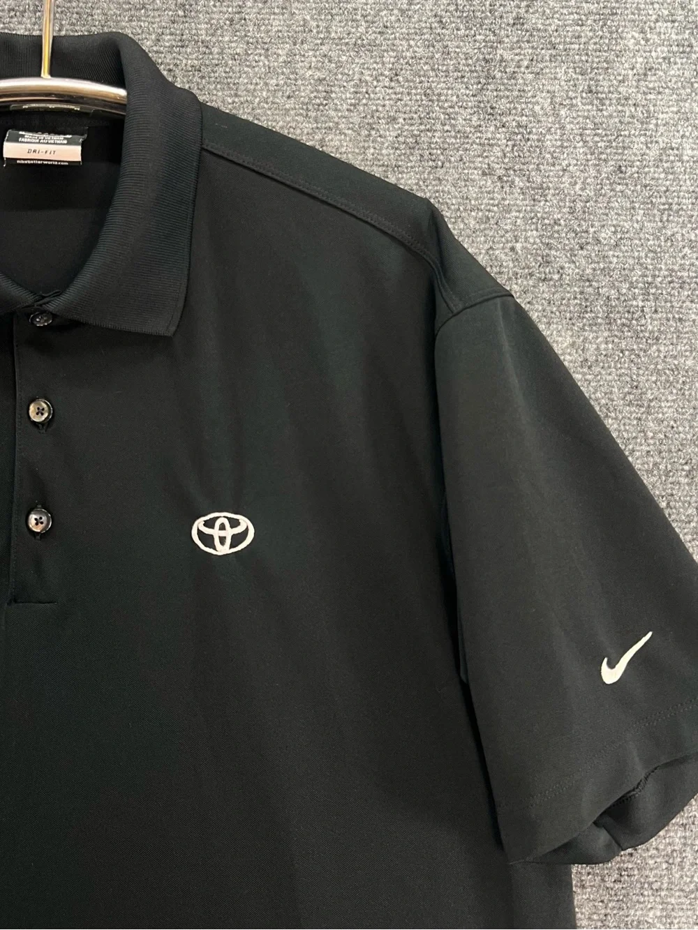 Nike Golf x Toyota Polo Shirt Mens Medium Black Dri-Fit Official Workwear Swoosh